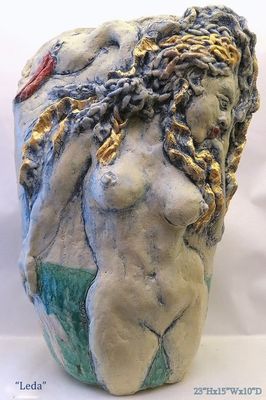 "Leda and the Swan" by Judith Unger - search and link Sculpture with SculptSite.com