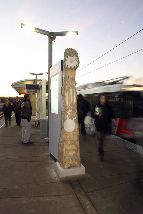 Grandfather Clock by Carol Fleming - search and link Sculpture with SculptSite.com