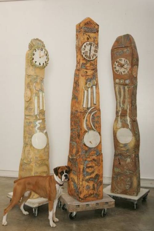 Grandfather Clock by Carol Fleming - search and link Sculpture with SculptSite.com