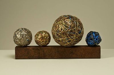 4 Spheres by Leslie Pontz - search and link Sculpture with SculptSite.com