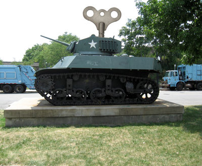 Windup Toys: M3A3 Stuart Light Tank by Plamen Yordanov - search and link Sculpture with SculptSite.com