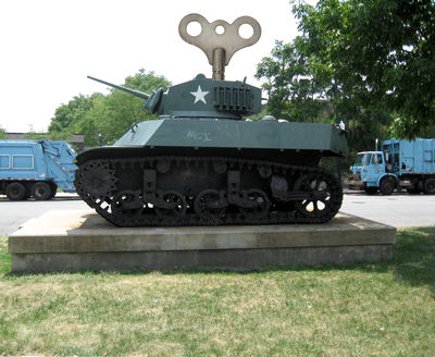 Windup Toys: M3A3 Stuart Light Tank by Plamen Yordanov - search and link Sculpture with SculptSite.com