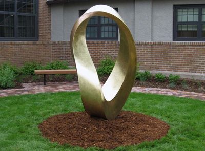 INFINITY (Double Mobius Strip) - University of Minnesota Morris, 2014 by Plamen Yordanov - search and link Sculpture with SculptSite.com