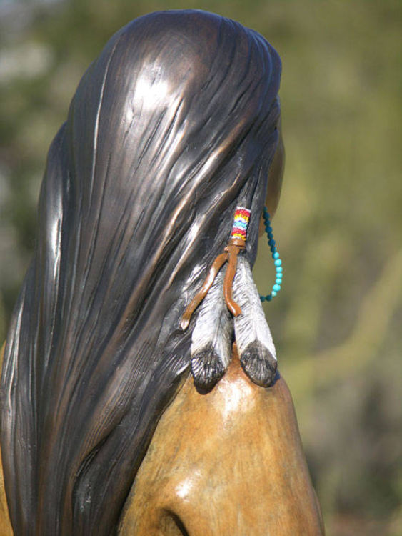 DAUGHTER WHO WALKS WITH WOLVES by J. Anne Butler - search and link Sculpture with SculptSite.com